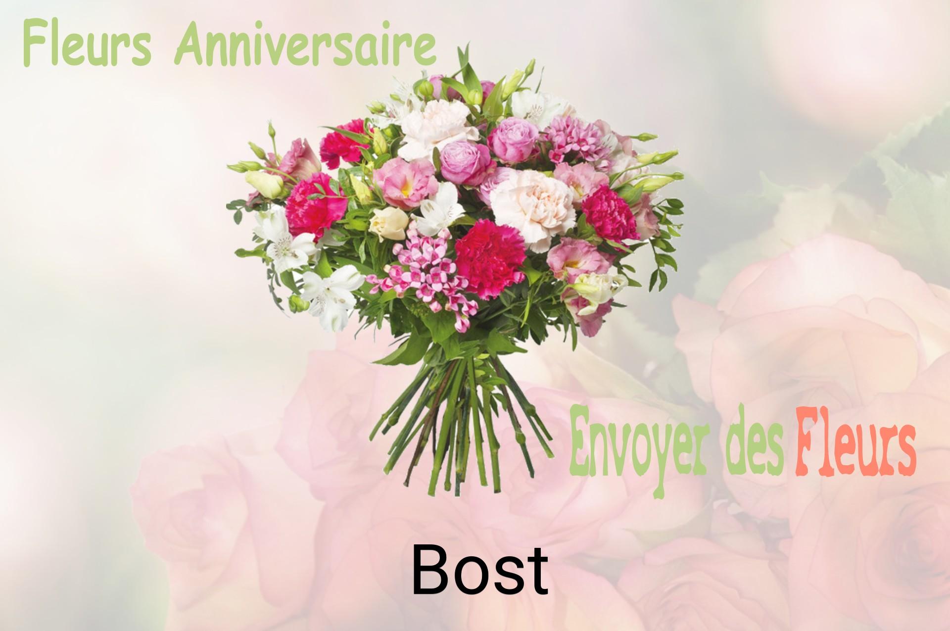 Bouquet de fleurs d’anniversaire livré à Bost