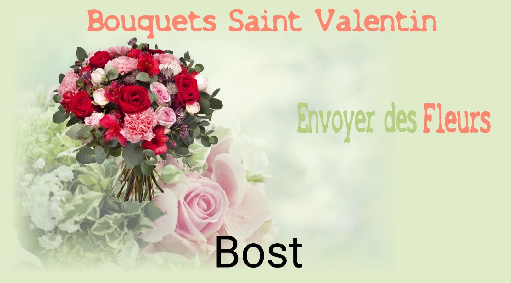 Roses de Saint-Valentin livrées à Bost